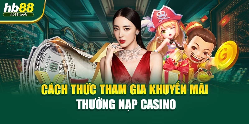 Cách thức tham gia khuyến mãi thưởng nạp casino