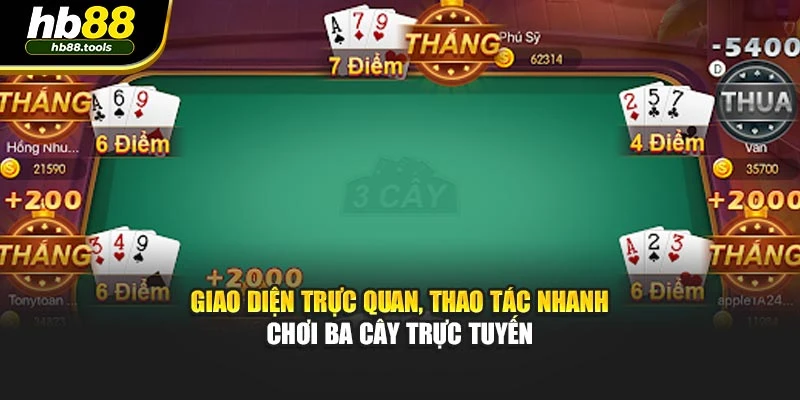 Giao diện trực quan, thao tác nhanh chơi ba cây trực tuyến