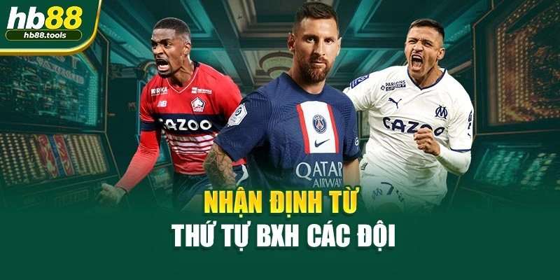 Nhận định từ thứ tự BXH các đội